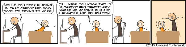 #142 cardboard sanctuary